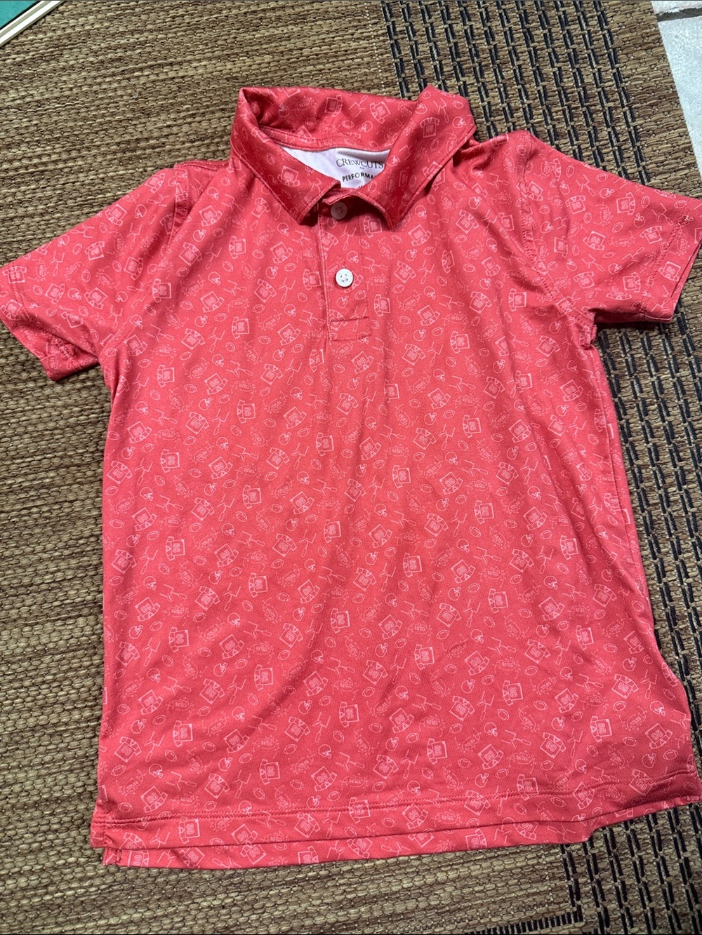 Crewcuts Coral Red Performance Polo